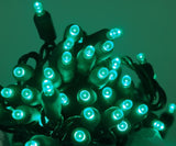 5mm LED green string lights 70 bulb 4" spacing