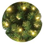 60" Premium Oregon Fir Wreath - Lit with LED warm white lights