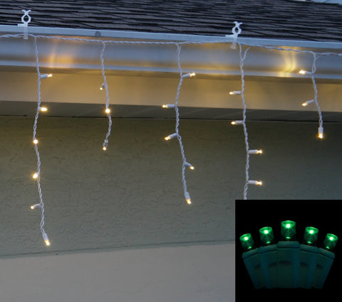 Icicle Lights 5mm Green LED 70 bulb