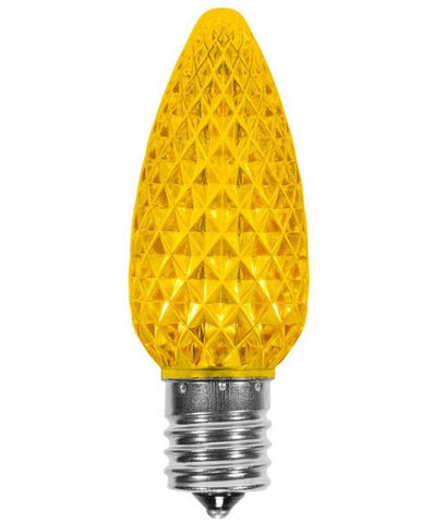 Yellow C9 LED bulb