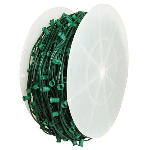 C9 Socket Spool 24 inch spacing / 1,000ft / green wire / SPT-1